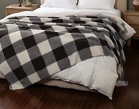 Buffalo Checkered Sherpa Blanket - Black & White