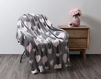 Blushing Hearts Fleece Throw - Blushing Hearts