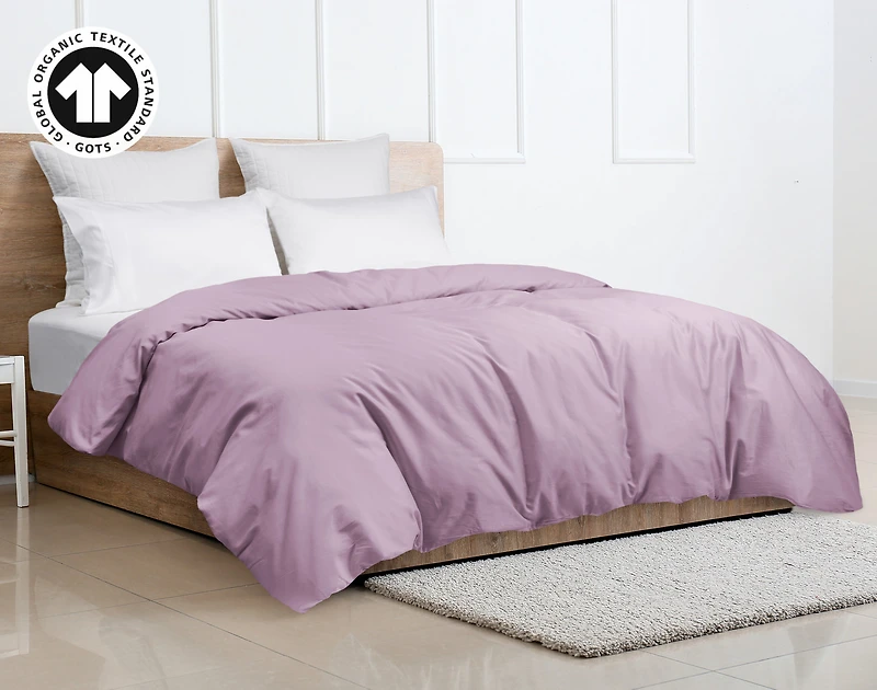 300TC Organic Cotton Duvet Cover - Amethyst Purple
