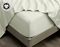 300TC Organic Cotton Fitted Sheet - Sagebrush Green