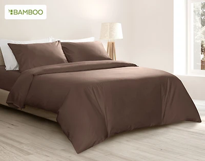 Bamboo Cotton Duvet Cover - Mocha Whip