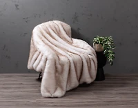Tip Dyed Faux Fur Throw - Fox White