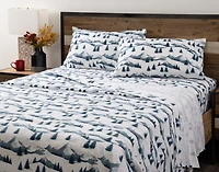 Organic Cotton Flannel Sheet Set - Snowy Peaks