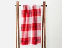 Plaid Fleece Throw - Garnet - undefined