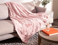 Valentine's Fleece Throw - Etched Bows