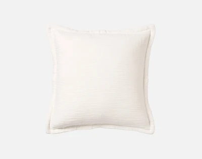 Bamboo Gauze Square Cushion - White