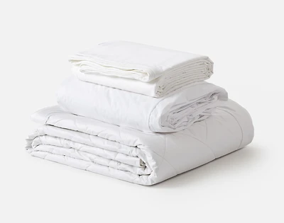 3-Piece Fresh Start Bedding Bundle - White,