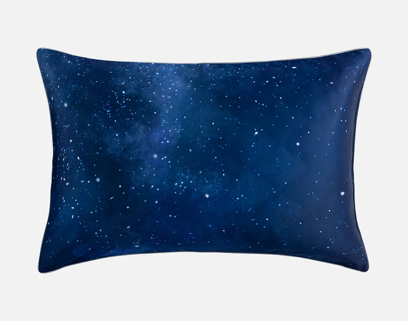 Starlight Pillow Sham, Scenic, GOTS Certified, Blue,