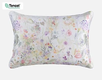 Gardenglow Floral Pillow Sham, Floral, White, King