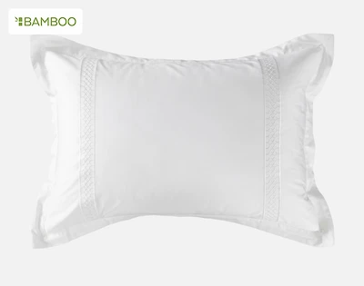 Monroe White Pillow Sham, Geometric,