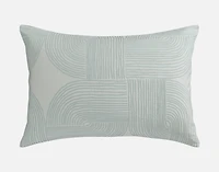 Tempo Pillow Sham, Geometric, Green, Queen