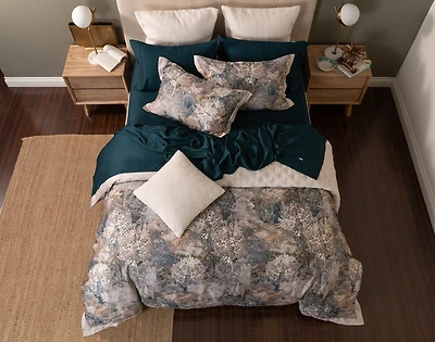 Captiva Duvet Cover, TENCEL Lyocell, Botanical, Brown,