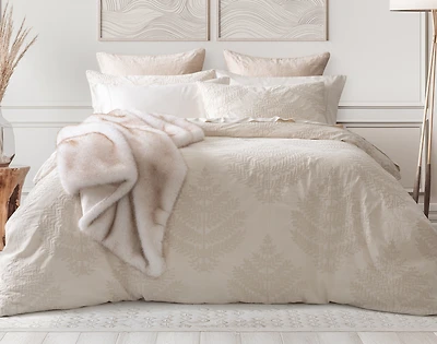 Marcona Duvet Cover, Cotton Set, Botanical, Beige,