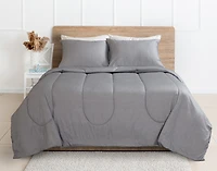 Perrin Cotton Comforter Set, Grey, King