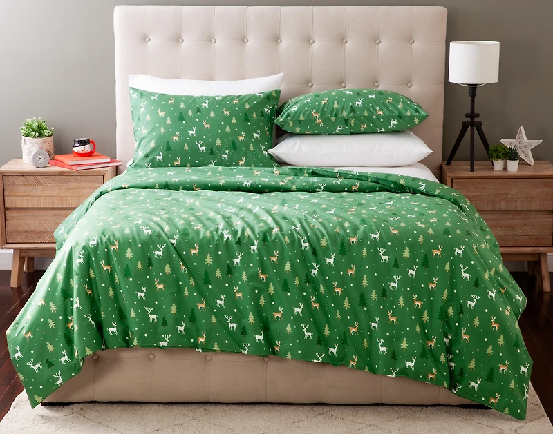 Holiday Cotton Percale Duvet Cover