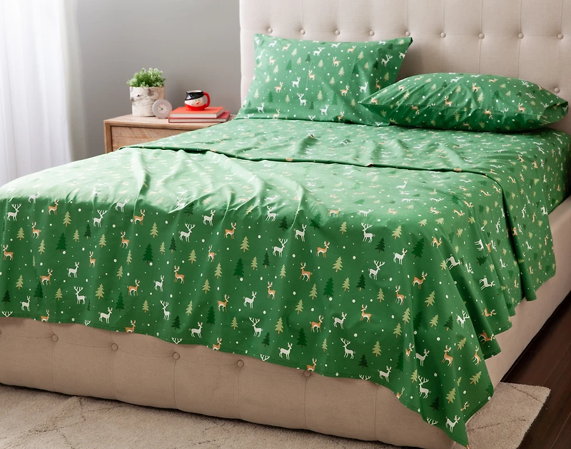 Holiday Cotton Percale Sheet Set