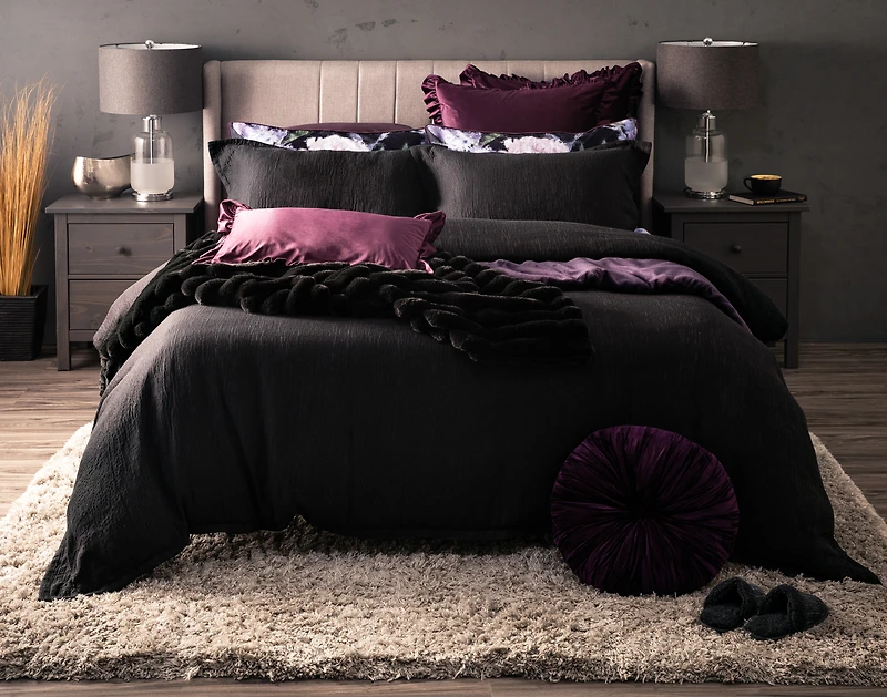 Raven Duvet Cover, TENCEL Lyocell, Black,
