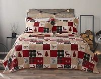 North Wood Cotton Quilt Set, Patchwork, Red,