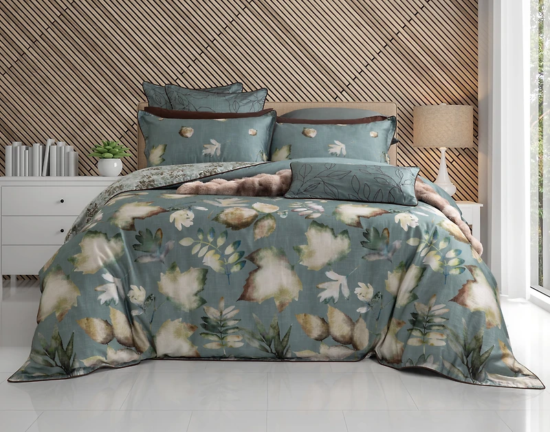 Appalachia Duvet Cover, TENCEL Lyocell, Botanical, Green,
