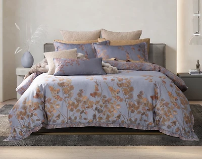 Wynwood Duvet Cover, TENCEL Lyocell, Botanical, Orange, Queen