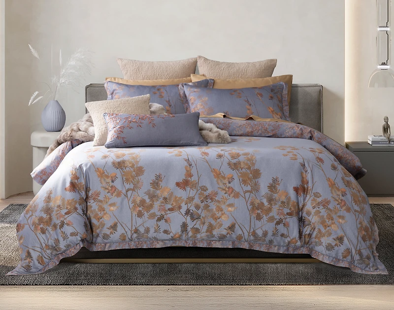 Wynwood Duvet Cover, TENCEL Lyocell, Botanical, Orange,