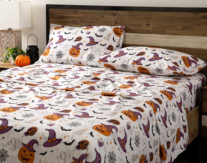 Halloween Cotton Percale Sheet Set
