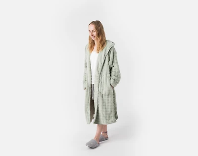 Mini Bubble Hooded Bathrobe
