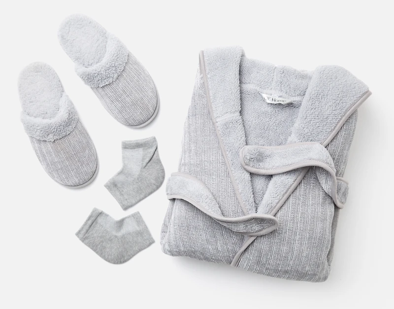 3-Piece Luxe Loungewear Bundle - Grey, Black,