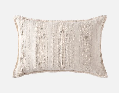 Rustico Pillow Sham, Textured, Beige,