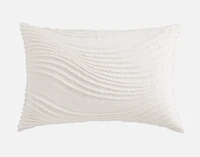 Savary Pillow Sham, Geometric, White,