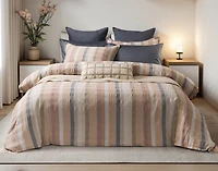 Carmen Duvet Cover, Cotton, Geometric, Orange,