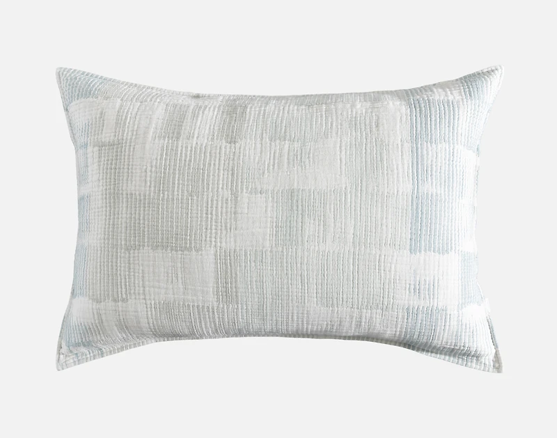 Palette Pillow Sham, Textured, Blue,
