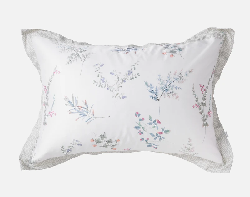 Annika Pillow Sham, Floral, White,