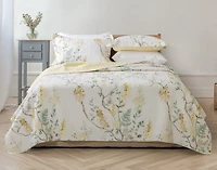 Florian Cotton Quilt Set, Floral, White,