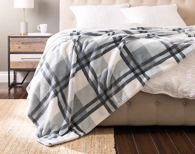 Plaid Cashmere Touch Fleece Blanket