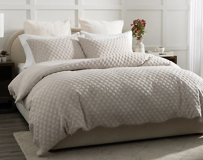 Cavendish Duvet Cover, TENCEL Lyocell Set, Geometric, Beige,