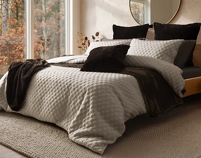 Cavendish Duvet Cover, TENCEL Lyocell Set, Geometric, Beige,