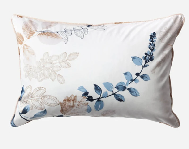 Alder Duvet Cover, TENCEL Lyocell, Botanical, Beige, Queen