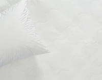 Silk Filled Mattress Protector, White,