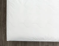 Silk Filled Mattress Protector, White,