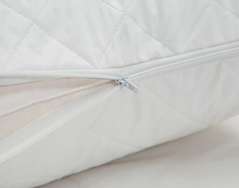 Silk Filled Pillow Protector, White,