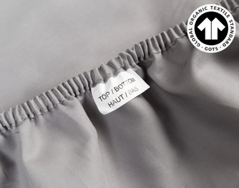 300TC Organic Cotton Fitted Sheet