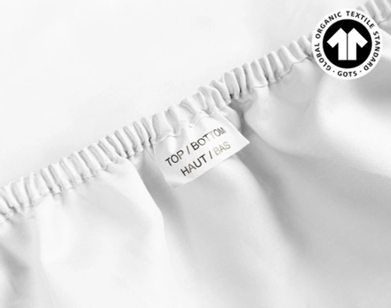 300TC Organic Cotton Fitted Sheet