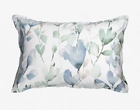 Della Pillow Sham, Botanical, Blue,