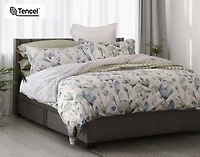 Della Duvet Cover, TENCEL Lyocell, Botanical, Green,