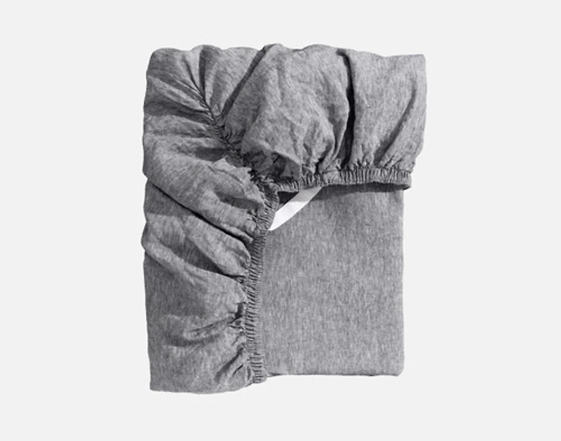 Signature Vintage Washed European Linen Fitted Sheet