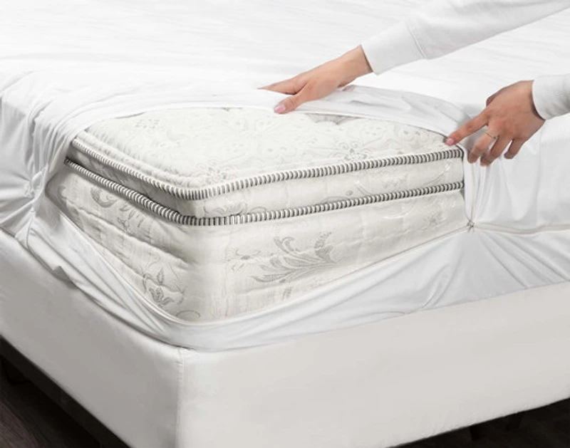 Sleep Shield Anti Bed Bug Mattress Encasement, White,