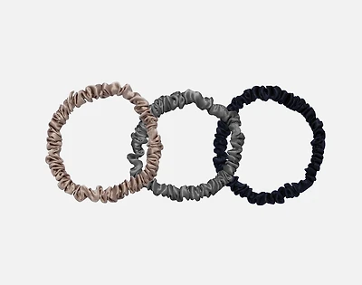 100% Mulberry Silk Skinny Scrunchies