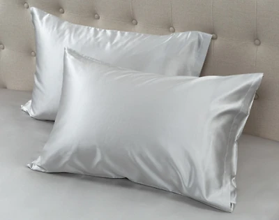 Armoire Silk Blend Pillowcases, Grey, King