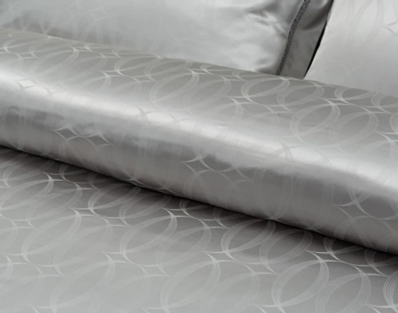 Armoire Silk Blend Duvet Cover Set, Grey, King